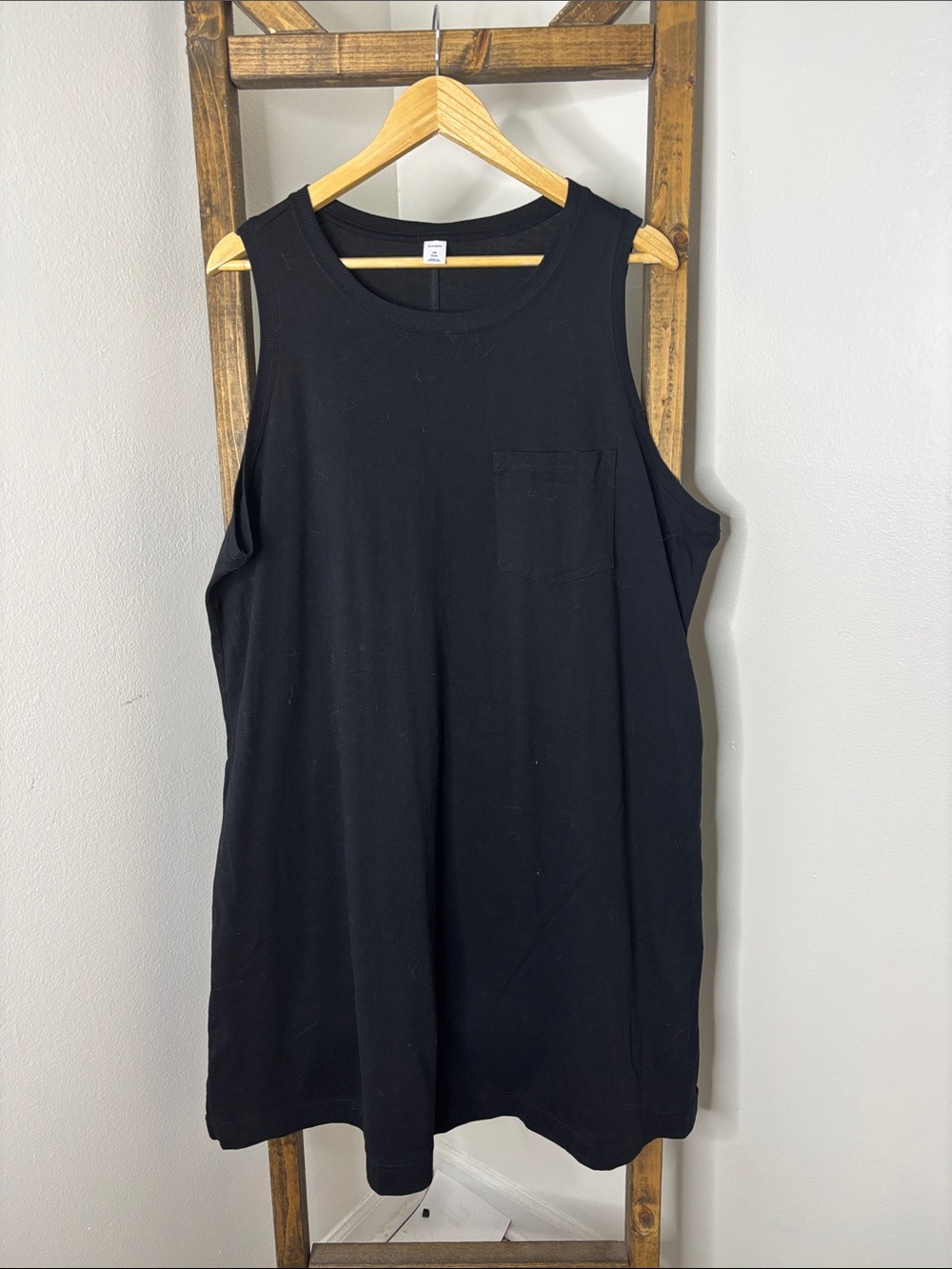 Old Navy Black Sleeveless Tank Dress with Chest Pocket Size 2X